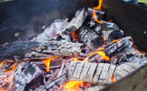 Image of wood burning.